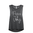 thumbnail image 1 of Peace And Joy Women's Fashion Sleeveless Muscle Workout Yoga Tank Top Charcoal Grey X-Large, 1 of 3
