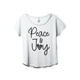 thumbnail image 1 of Peace And Joy Women's Fashion Slouchy Dolman T-Shirt Tee Heather White 2X-Large, 1 of 3
