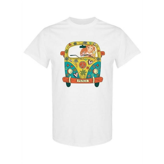 Peace And Love Car T-Shirt -SPIdeals Designs, Female 4X-Large