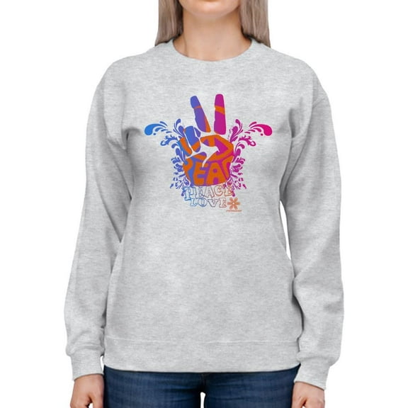 Peace And Love Women Sweatshirt -Pipeline