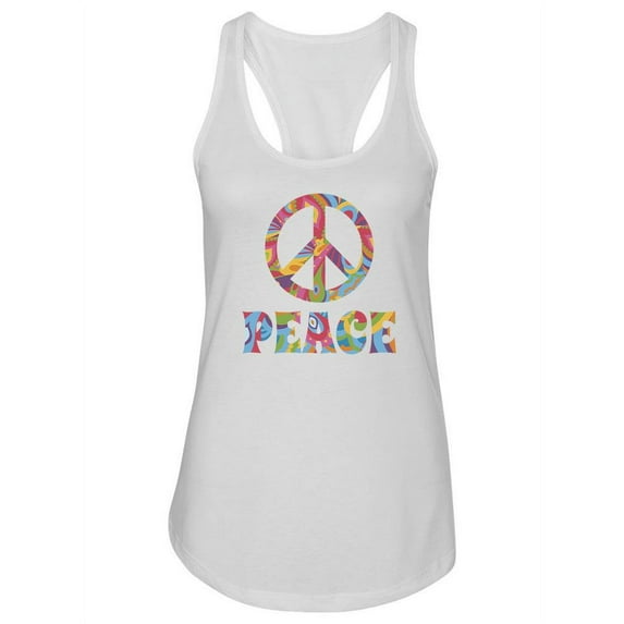 Peace And Sign Racerback Tank Women -SPIdeals Designs, Female x-Large