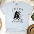 thumbnail image 1 of Peace – Be of Good Cheer T-Shirt – John 16:33 Jesus and Dove, Ash, Size S, 1 of 6