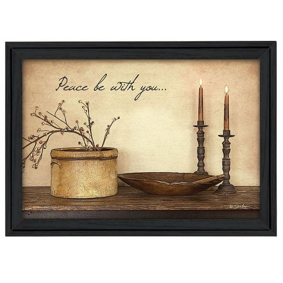 Peace Be with You By Susan Boyer Printed Wall Art Wood Multi-Color