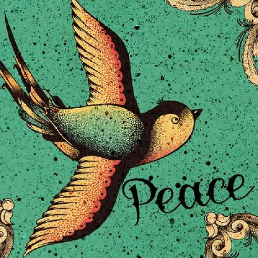 Peace Bird Canvas Art - BoMo (24 x 24)