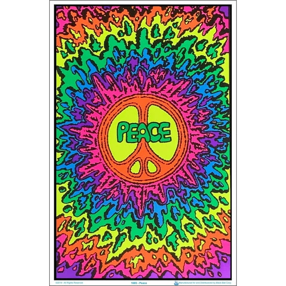 Peace Blacklight Poster 23 x 35