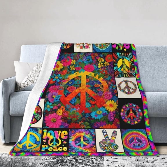 Peace Blanket Soft Cozy Warm Blanket Women Men 60"X50" for Couch Bedroom Home Decor