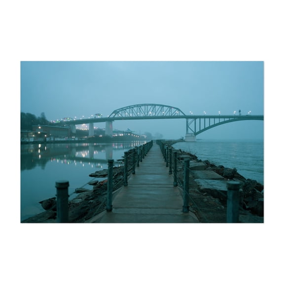 Peace Bridge, Buffalo 01 - Buffalo New York Photography Unframed Wall Art Print 8 x 12 inches