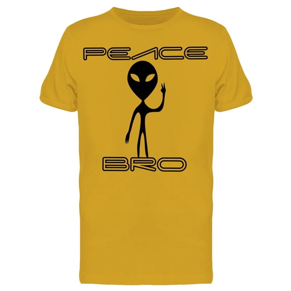 Peace Bro Funny Slogan T-Shirt Men -Image by Shutterstock, Male Medium
