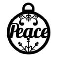 thumbnail image 1 of Peace Christmas Ornament Themed Laser Cut Solid Steel Decorative Home Accent Wall Sign Hanging, 1 of 6