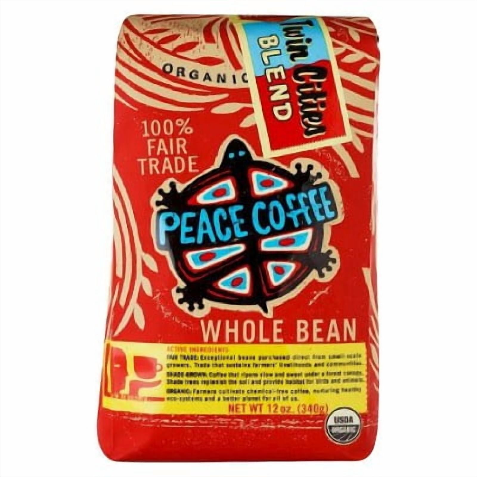 Peace Coffee Whole Bean Twin Cities Blend 12 oz