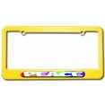 thumbnail image 1 of Peace, Colorful Rainbow Blocks License Plate Tag Frame, Multiple Colors, 1 of 1