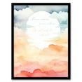 thumbnail image 1 of Peace Comes From Within Buddhist Mindfulness Quote Watercolour Sun Through Clouds Buddha Meditation Enlightenment Vihara Art Print Framed Poster Wall Decor 12x16 inch, 1 of 5