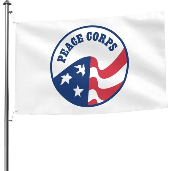 Peace Corps Christmas Flags 5x8 Ft Yard Flag Indoor Decoration Banner With Grommets