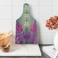 thumbnail image 1 of Peace Cutting Board, Japanese Candle Relaxing Environment Cherry Blossoms Inspirations Image, Decorative Tempered Glass Cutting and Serving Board, Wine Bottle Shape, Lavender Pink Blue, by Ambesonne, 1 of 1