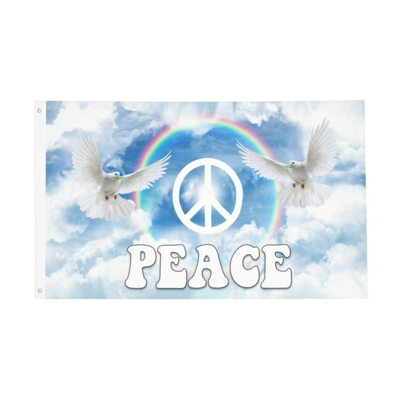 Peace Dove Flag 3x5 Ft Outdoor Indoor With Grommet Garden Yard Banner Decorative Sign