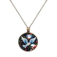thumbnail image 1 of Peace Dove Necklace Personalized Custom Photo Round Pendant Adjustable Stainless Steel Necklaces with Gift Box for Men Women Mothers Valentine's Jewelry Gift, 1 of 6