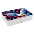 thumbnail image 1 of Peace Dove PU Leather Jewelry Box Display Case with Removable Compartment and Bracelet Holder - Portable Storage Container, 1 of 1