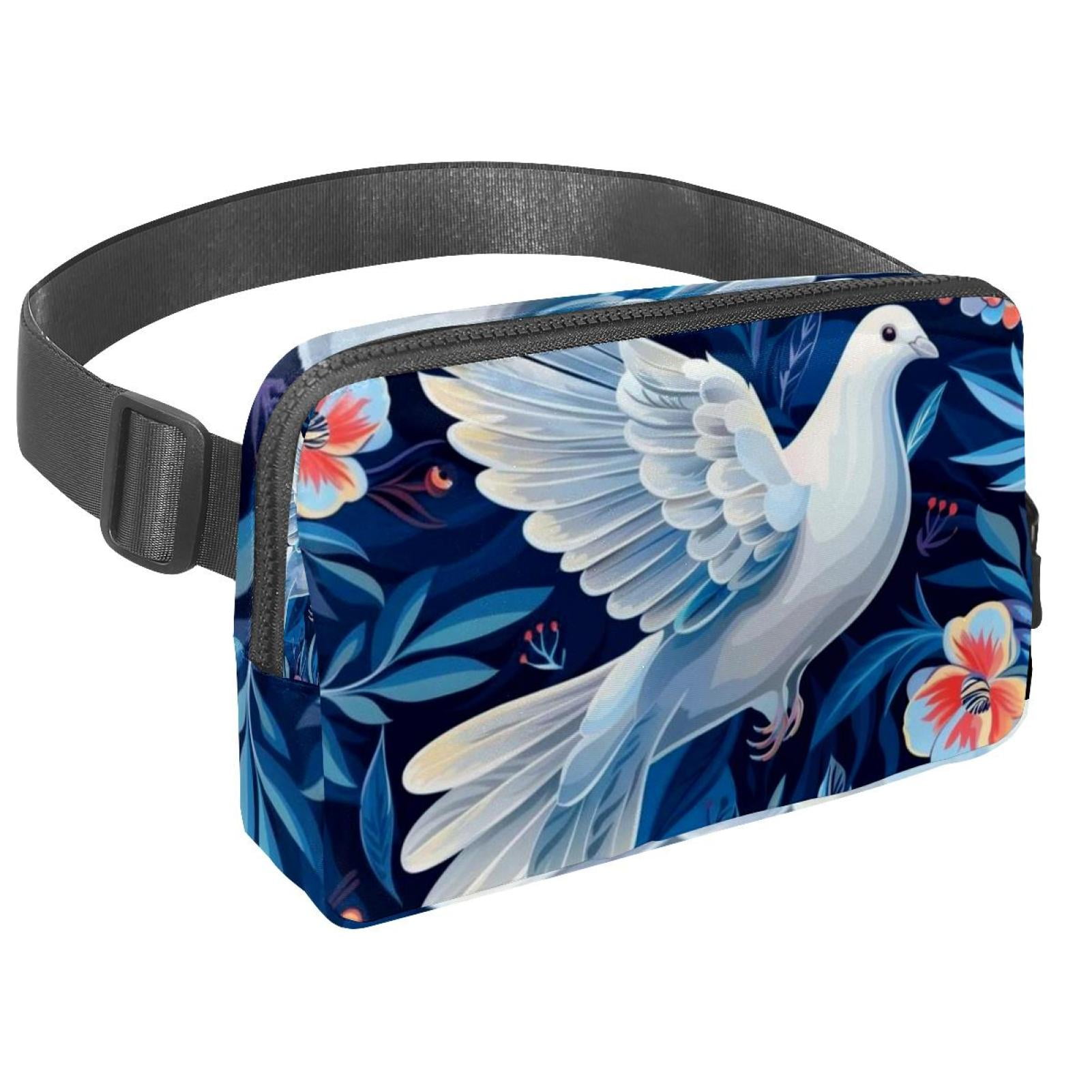 Peace Dove Running Belt Fanny Pack Belt Bag with Extension Strap Lightweight Adjustable Unisex
