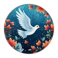 thumbnail image 1 of Peace Dove Set of 6 Round Microfiber Leather Coasters, 11x11 cm/4.3x4.3 in, Drink Coasters for Home and Office, and Water Absorbent Cup Coasters, 1 of 6