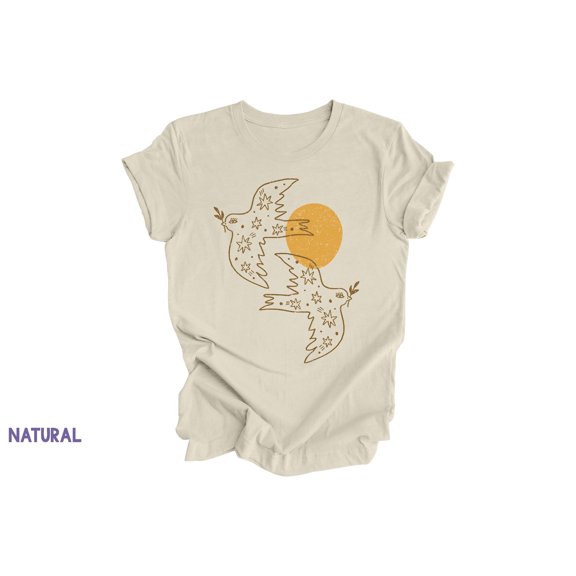 Peace Doves Shirt, Peace Dove Tshirt, Bird Shirt, Birds T-Shirt, Minimalist Tshirt, Simple