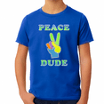 thumbnail image 1 of Peace Dude Shirts for BOYS - Blue Peace Sign Perfect Dude Shirt for BOYS - Perfect Dude Merchandise, 1 of 5