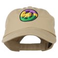 thumbnail image 1 of Peace Embroidered Pigment Dyed Cotton Cap - Khaki OSFM, 1 of 5