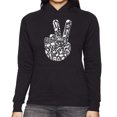 thumbnail image 1 of Peace Finger Notes - Women's Word Art Hooded Sweatshirt, 1 of 2