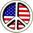 thumbnail image 1 of Peace Flag - Round Sticker - 2 1/2" Round, 1 of 1