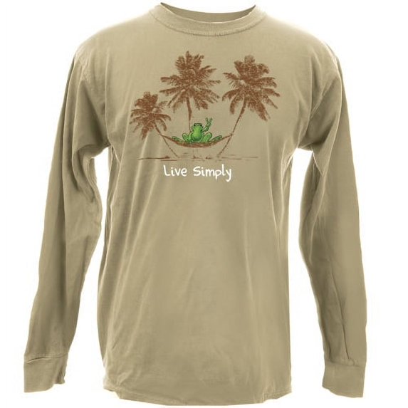 Peace Frogs Adult Live Simply Hammock Long Sleeve T-Shirt