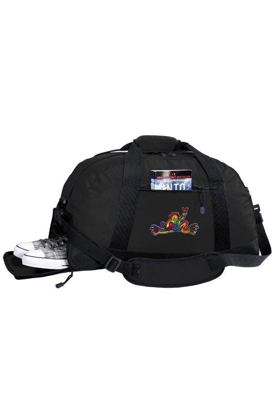 Peace Frogs Duffel Bag or Peace Frogs Gym Bag WITH SHOE POCKET