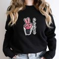 thumbnail image 1 of Peace Funny Holiday Inspirational Quote Graphic - Thoughtful Gift Idea SW13094 Unisex Sweatshirt, Up to Size 5XL, 1 of 2