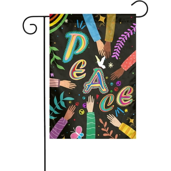 Peace Garden Flag 12 x 18 Inch Polyester Outdoor Decor