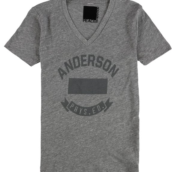 Peace Generation Womens Anderson Phys. Ed. Graphic T-Shirt, Grey, Small