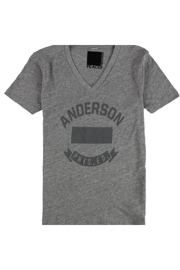 Womens Anderson Phys. Ed. Graphic T-Shirt, Grey, Small