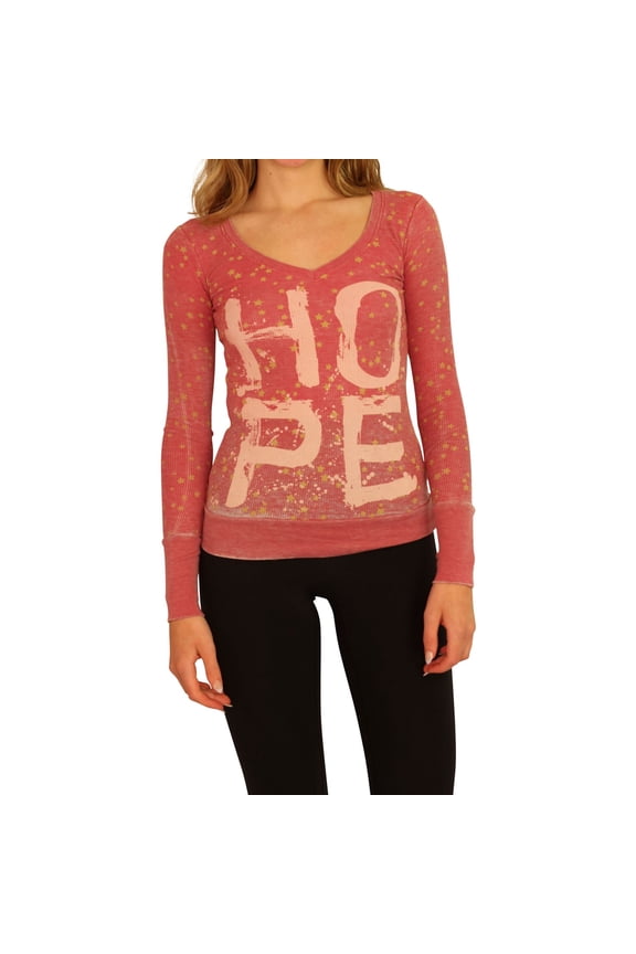 Womens Hope Graphic T-Shirt, Red, Large