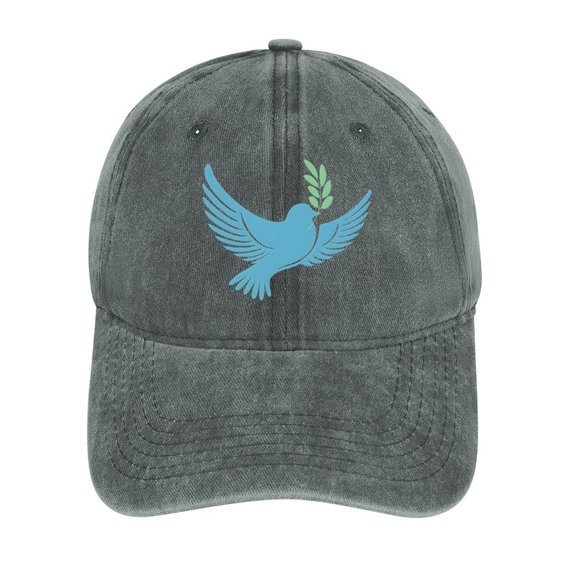 Peace Gray Baseball Cap for Men Women, Adjustable Snapback Hats Cotton Hat