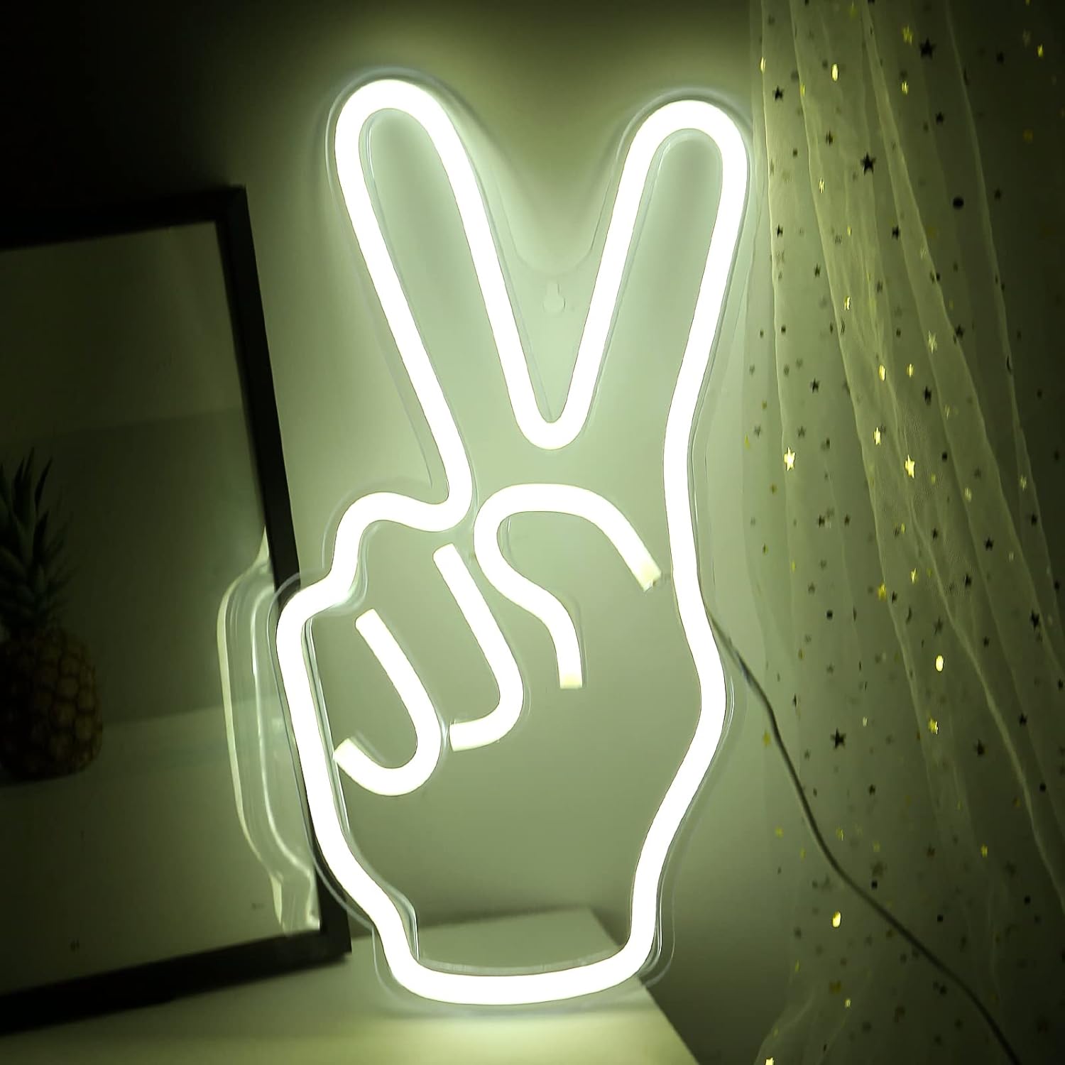 NBZJ Yeah Neon Sign Green and White Neon Light Victory Gesture LED Dimmable  Neon Signs for Wall Bar …See more NBZJ Yeah Neon Sign Green and White Neon