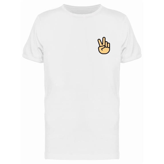 Peace Hand Pocket Doodle T-Shirt Men -Image by Shutterstock, Male Medium