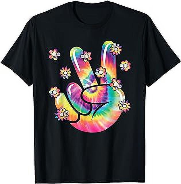 Peace Hand Sign Hippie 60s 70s T-Shirt - Walmart.com
