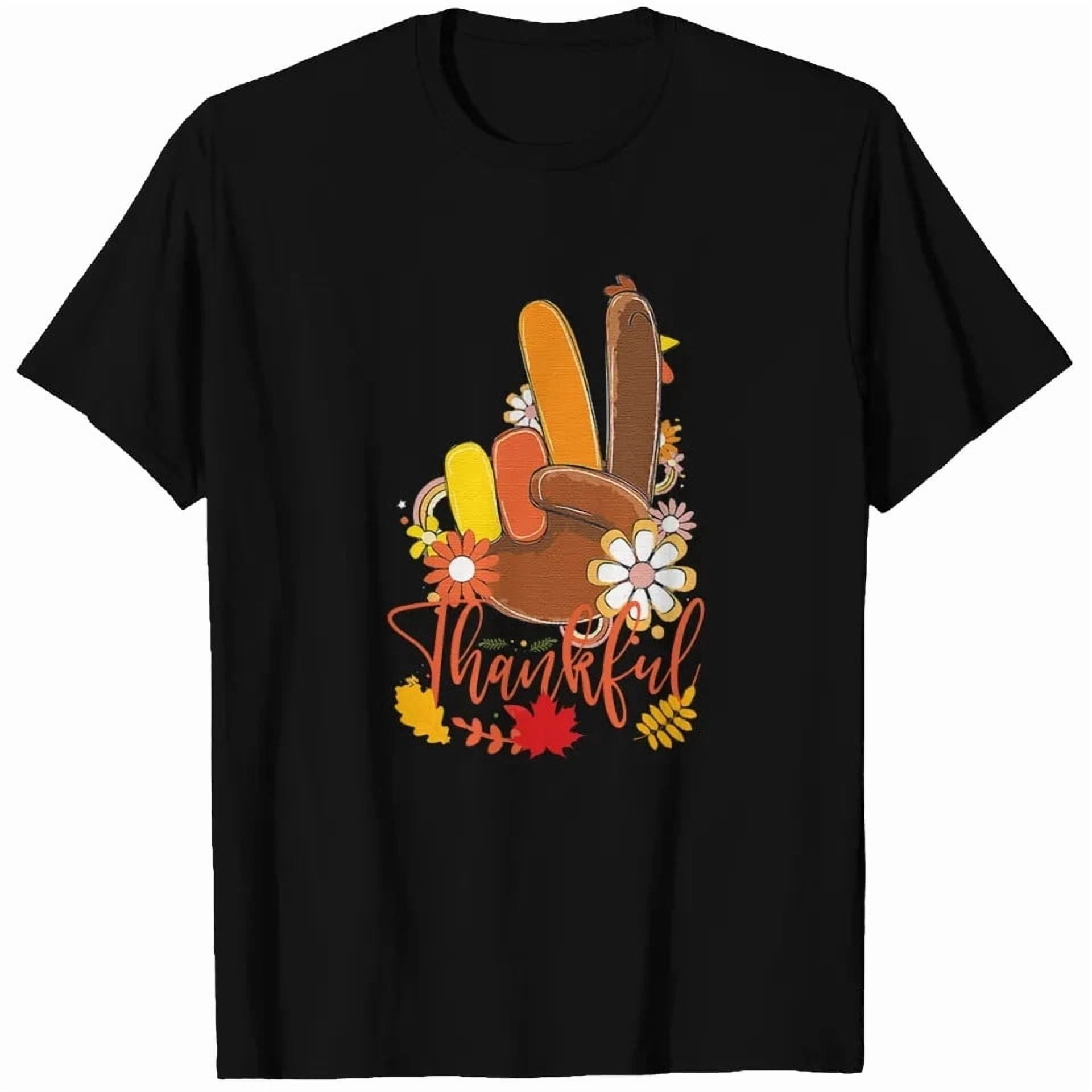 Peace Hand Sign Thankful Turkey Thanksgiving 26 T-Shirts - Walmart.com