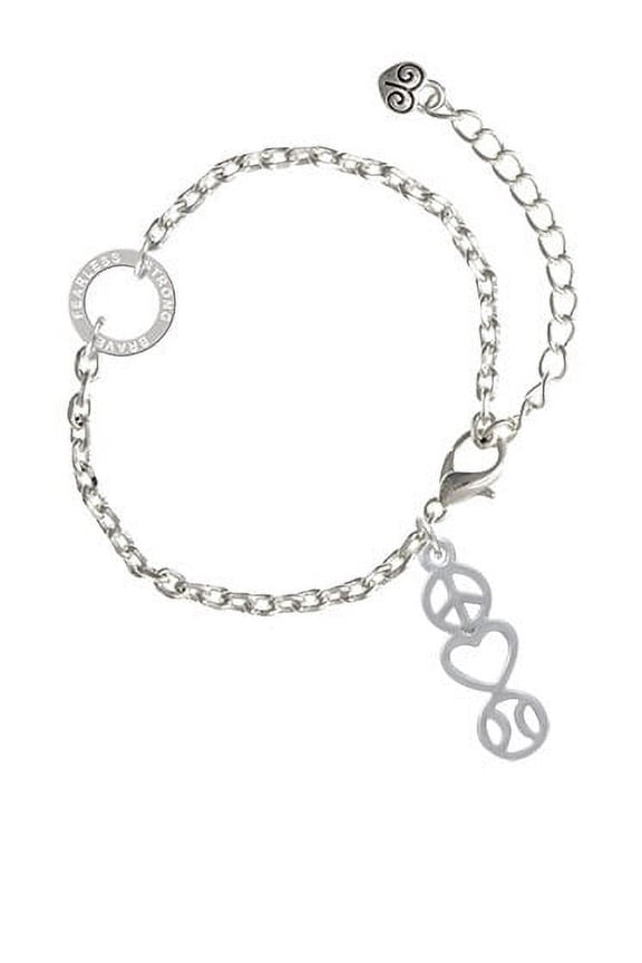 Peace - Heart - Softball - Fearless Strong Brave Ring Zoe Bracelet