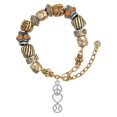 thumbnail image 1 of Peace - Heart - Softball Two Tone Christian Bead Bracelet, 1 of 4