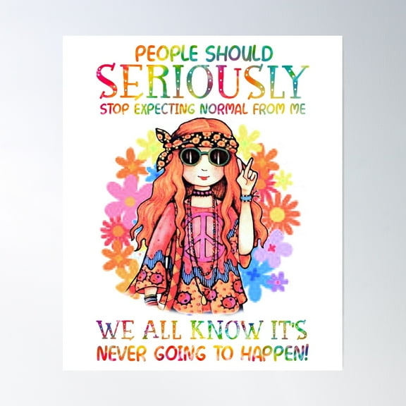 Peace Hippie Poster Wall Art, Modern Wall Decor, 8x12 UNFRAMED