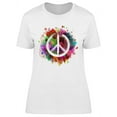 thumbnail image 1 of Peace Hippie Symbol T-Shirt Women -Image by Shutterstock, Female XX-Large, 1 of 2