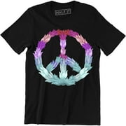 Peace Hippy Flower Symbol Graphic Art Design Men's T-Shirt