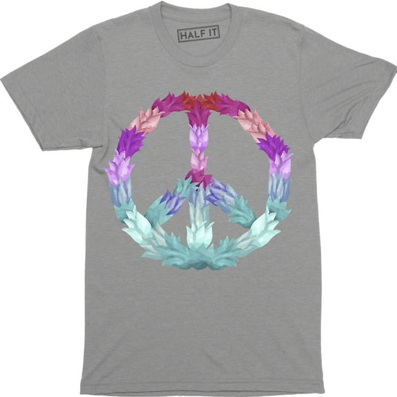 Peace Hippy Flower Symbol Graphic Art Design Men's T-Shirt