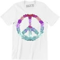 thumbnail image 1 of Peace Hippy Flower Symbol Graphic Art Design Men's T-Shirt, 1 of 4