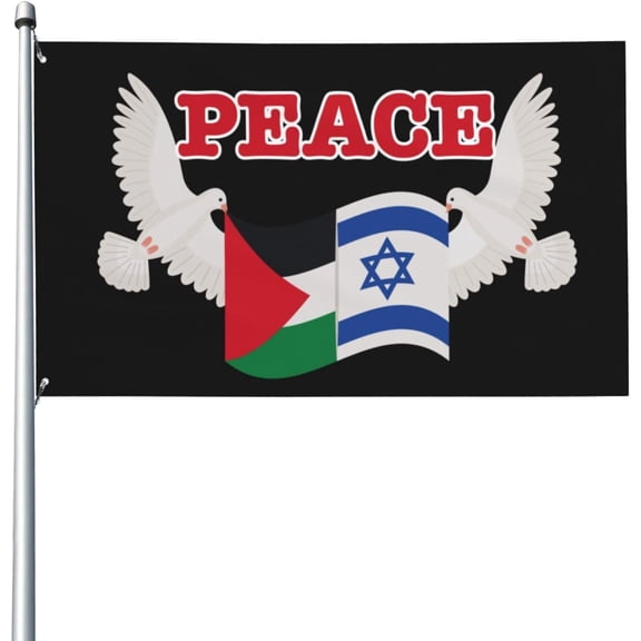 Peace In The Middle East Flag Sign 2x3 Flag Banner For Yard Room Decor No Flagpole P26