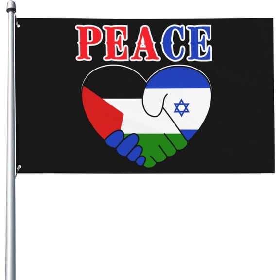Peace In The Middle East Flag Sign 2x3 Flag Banner For Yard Room Decor No Flagpole P32