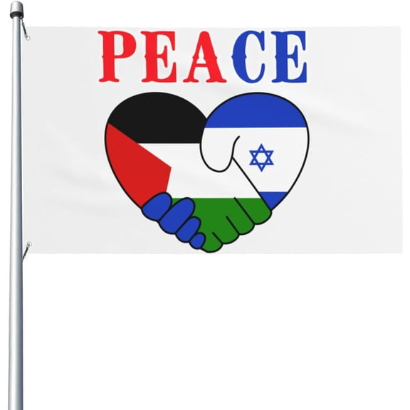 Peace In The Middle East Flag Sign 2x3 Flag Banner For Yard Room Decor No Flagpole P36
